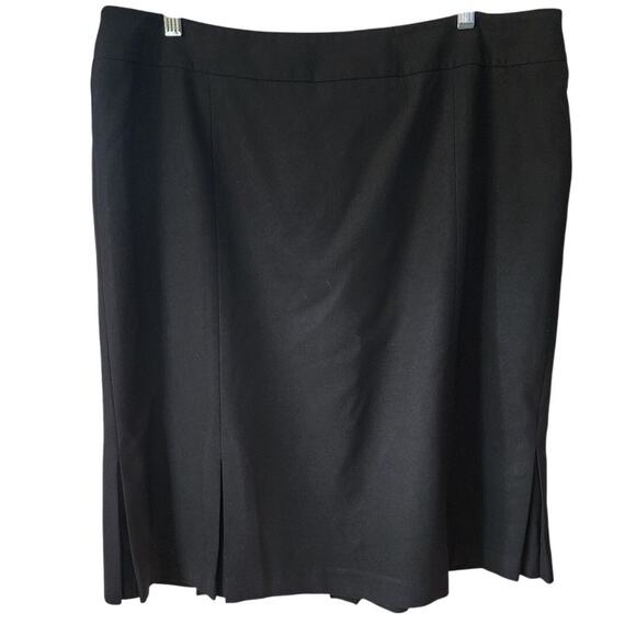 Talbots Black Knee Length Pencil Skirt Plus Size 16 - Picture 1 of 9